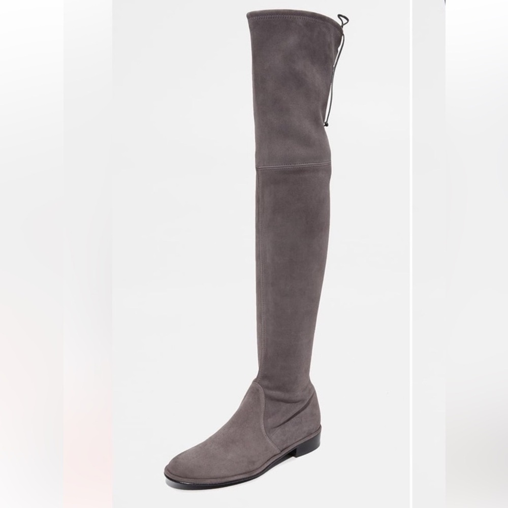 Stuart Weitzman Gray Over-the-Knee Boots Suede